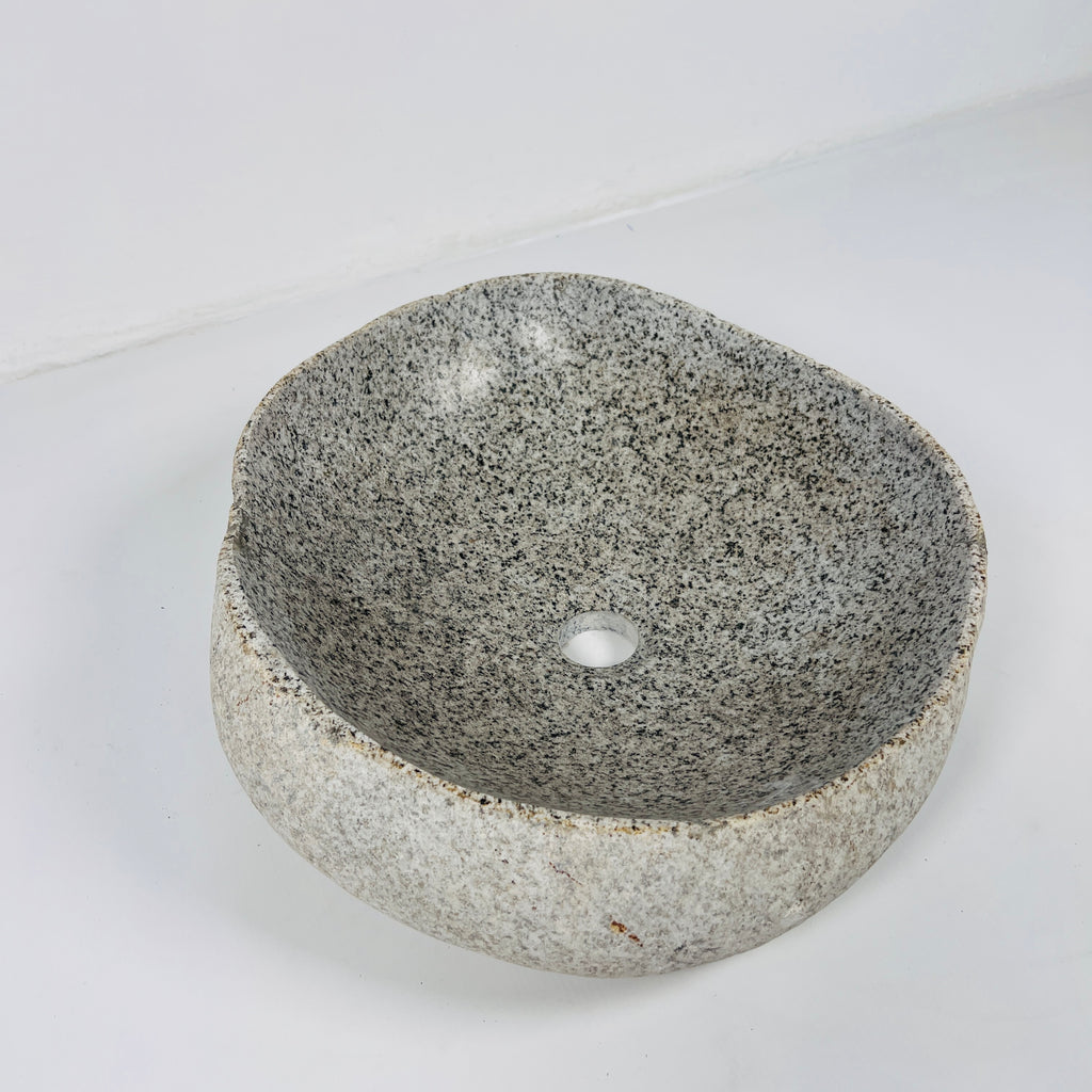 Grey With Brown Speckles River Stone Sink