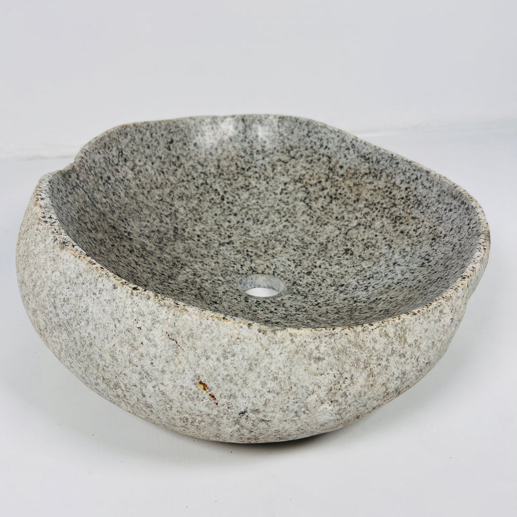 Grey With Brown Speckles River Stone Sink