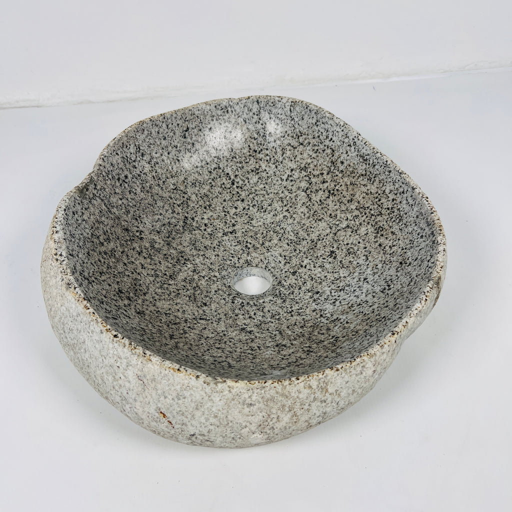 Grey With Brown Speckles River Stone Sink