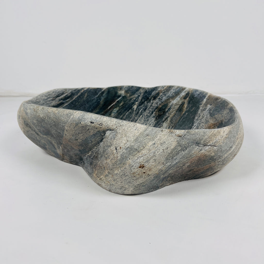 Black Brushed Irregular River Stone Sink