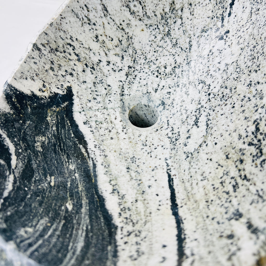 Heart Shaped Grey Dipped River Stone Sink