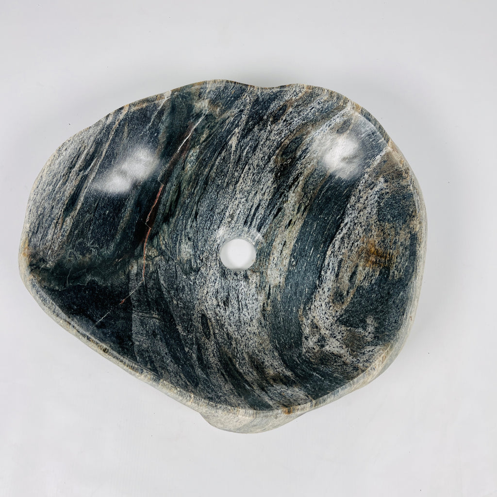 Black Brushed Irregular River Stone Sink