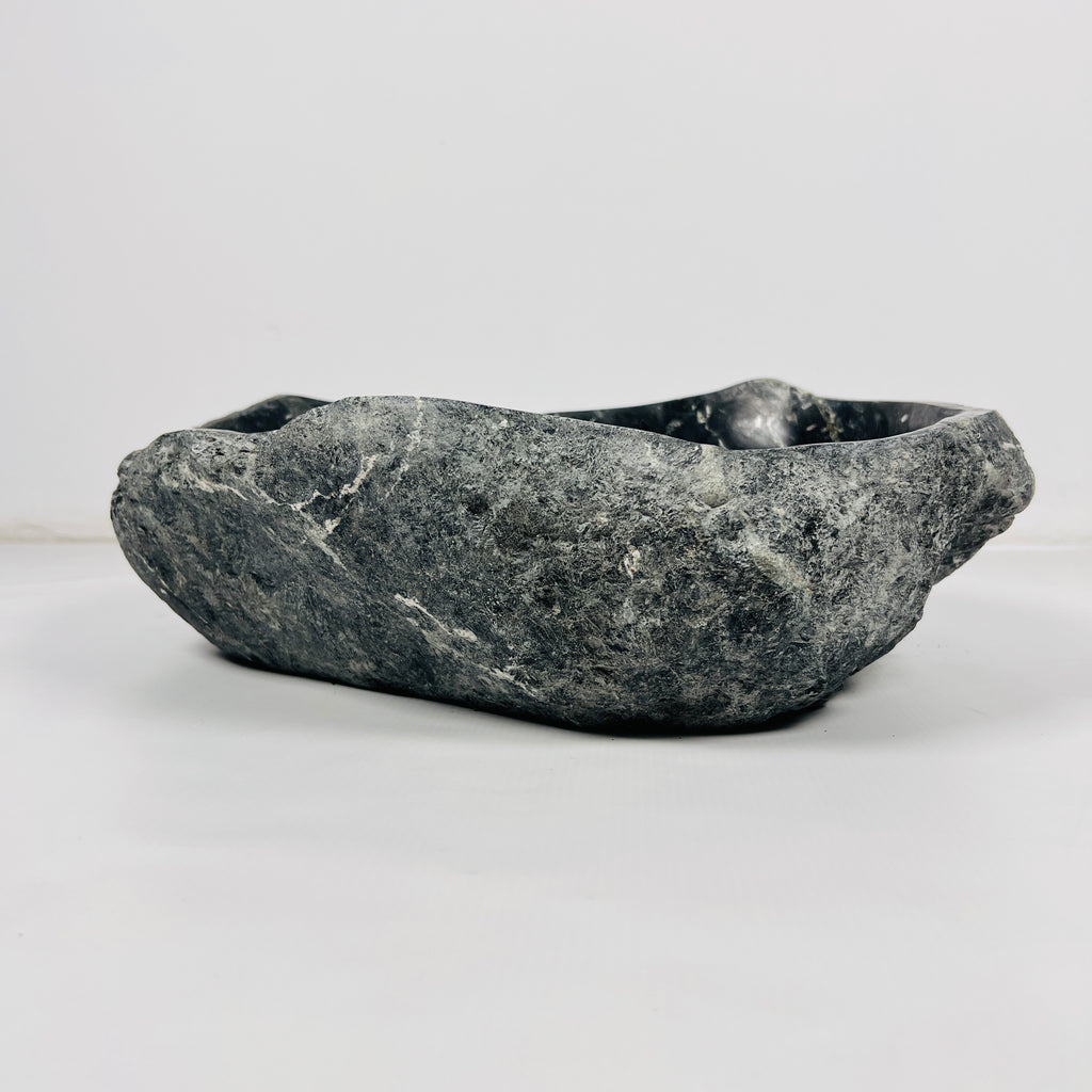 Black Irregular River Stone Sink