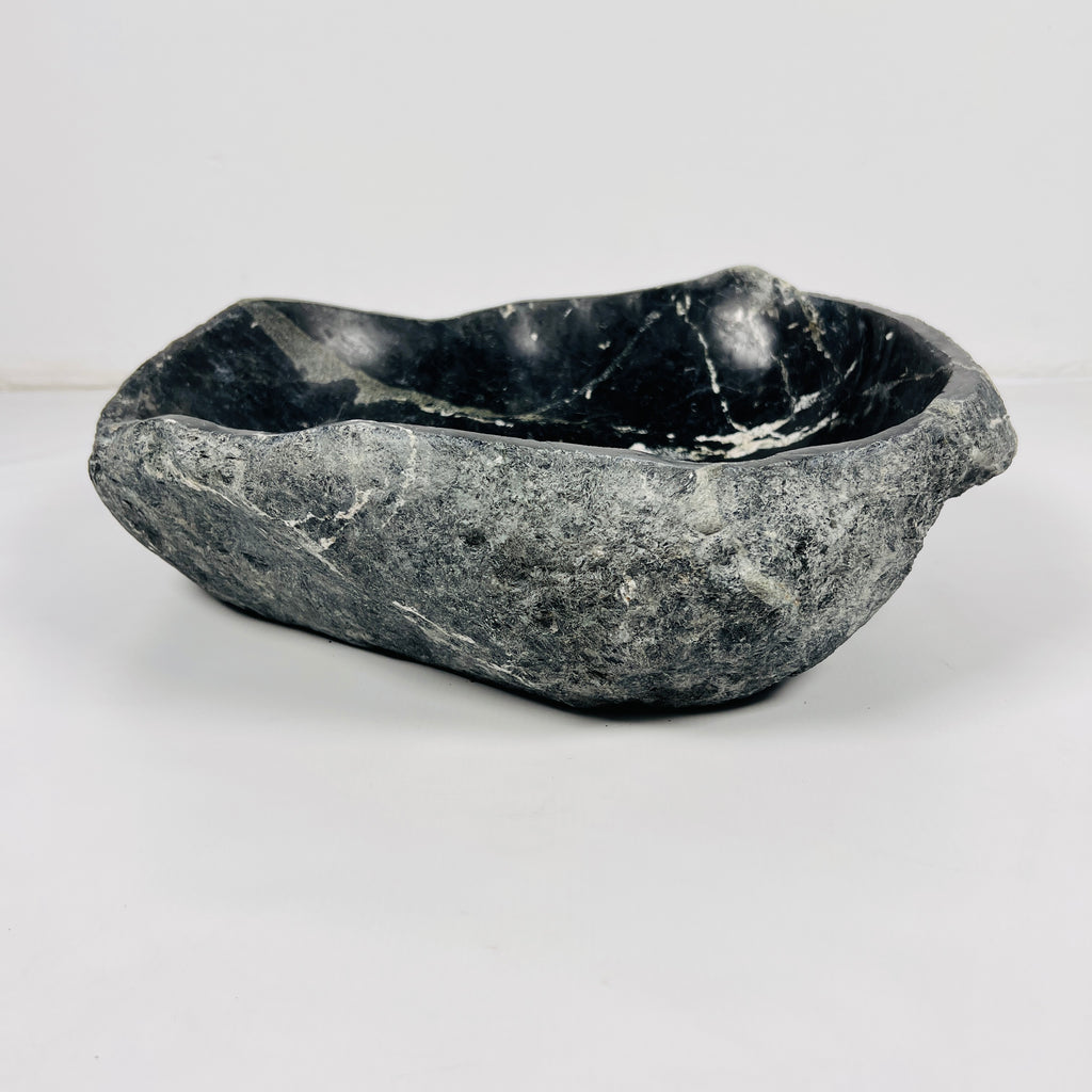 Black Irregular River Stone Sink