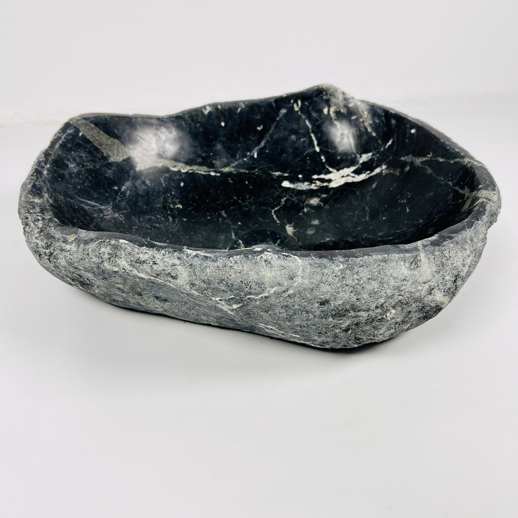 Black Irregular River Stone Sink