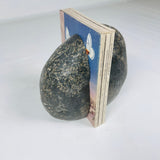 Black with Blotches Riverstone Bookend