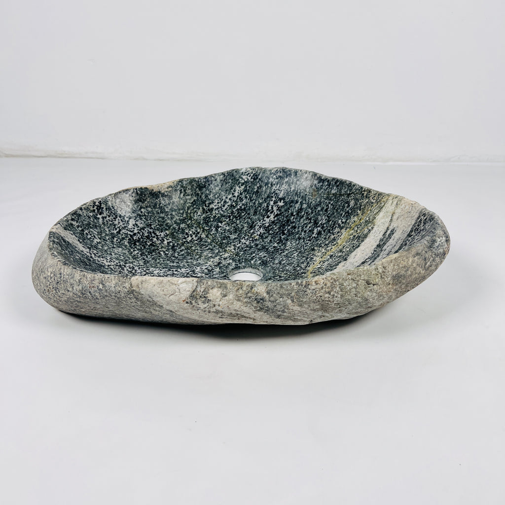 Green Brushed Irregular River Stone Sink