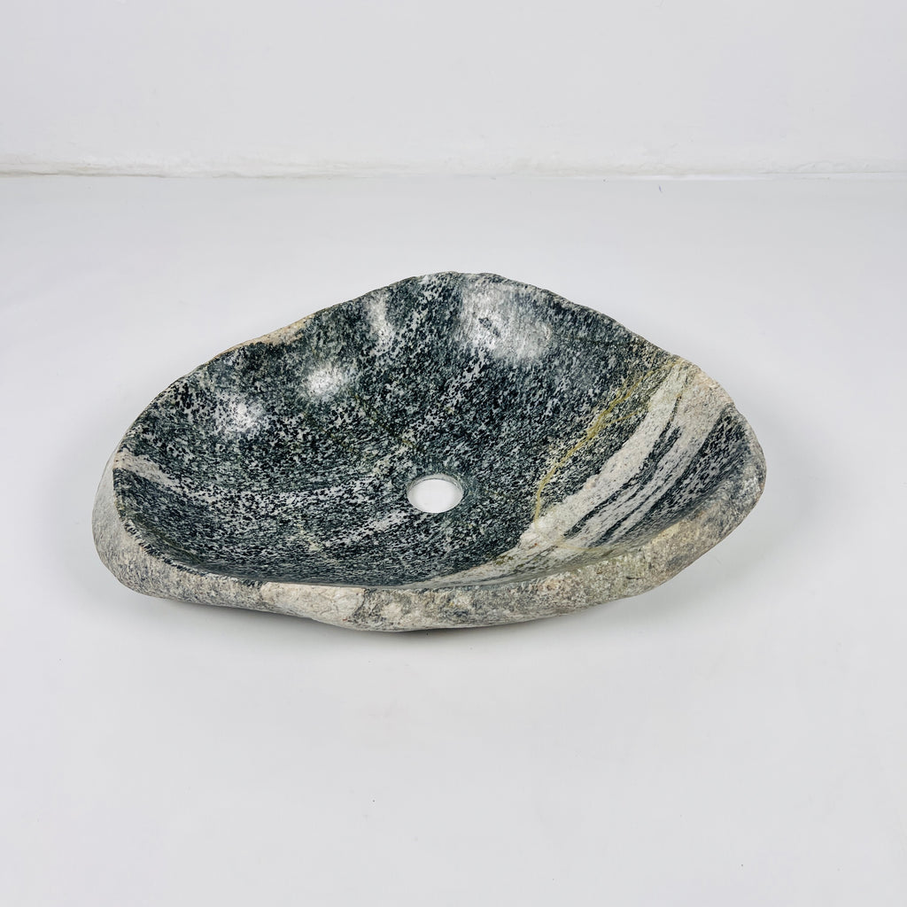 Green Brushed Irregular River Stone Sink