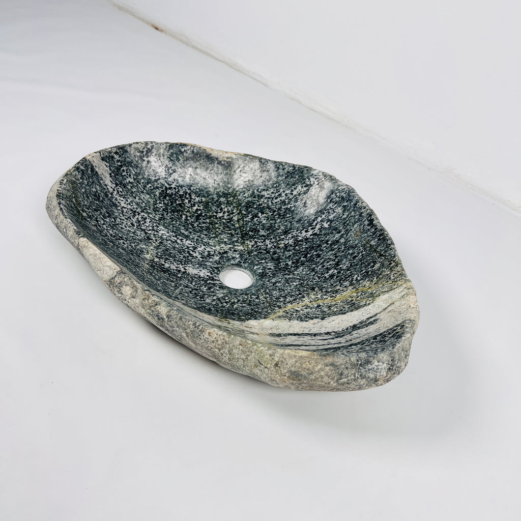 Green Brushed Irregular River Stone Sink