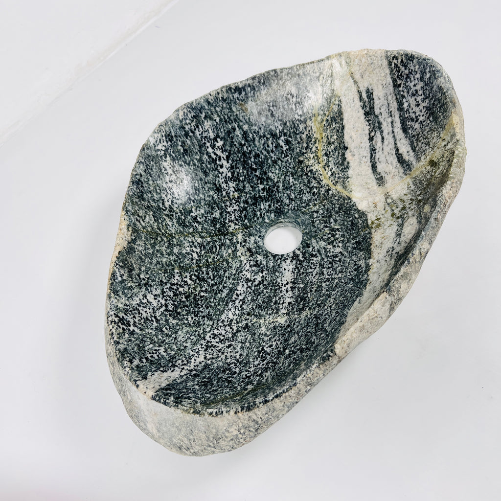 Green Brushed Irregular River Stone Sink