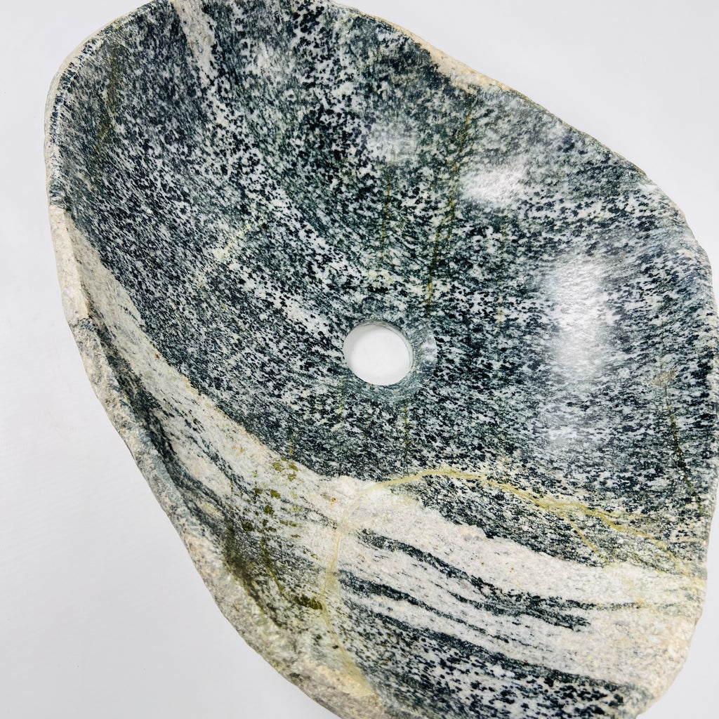 Green Brushed Irregular River Stone Sink