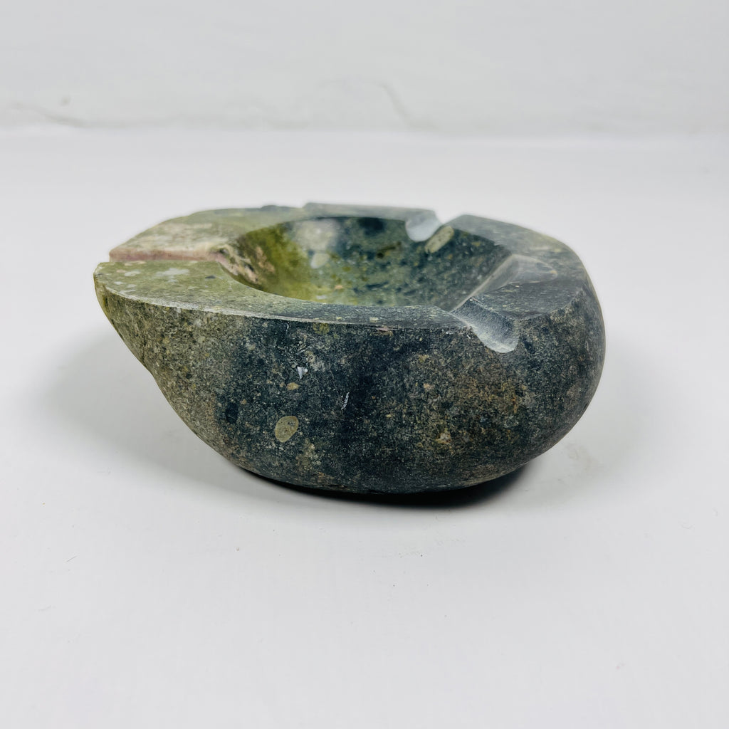 River Stone Lime Green Marked Ash Tray