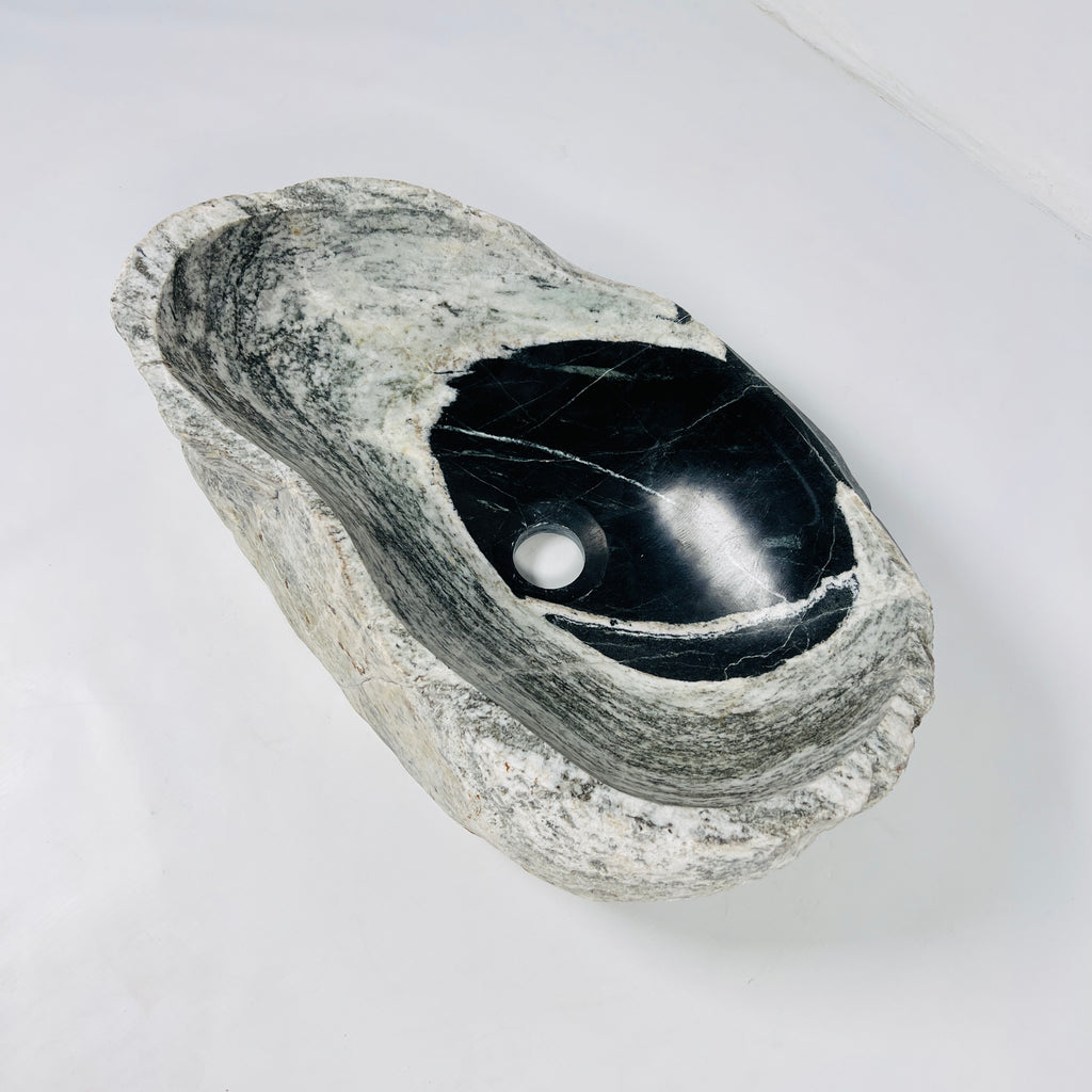 Black Hole Grey River Stone Sink