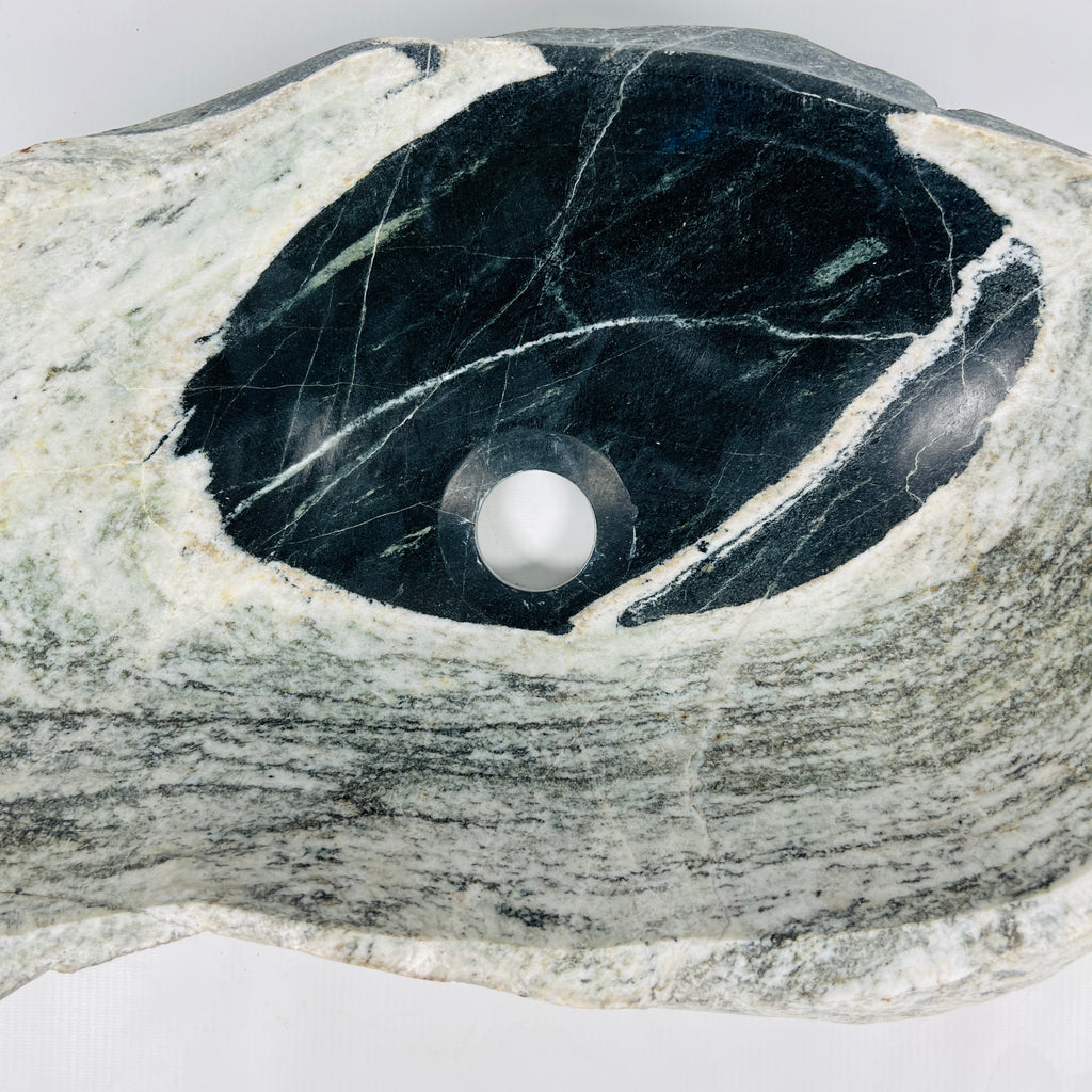 Black Hole Grey River Stone Sink