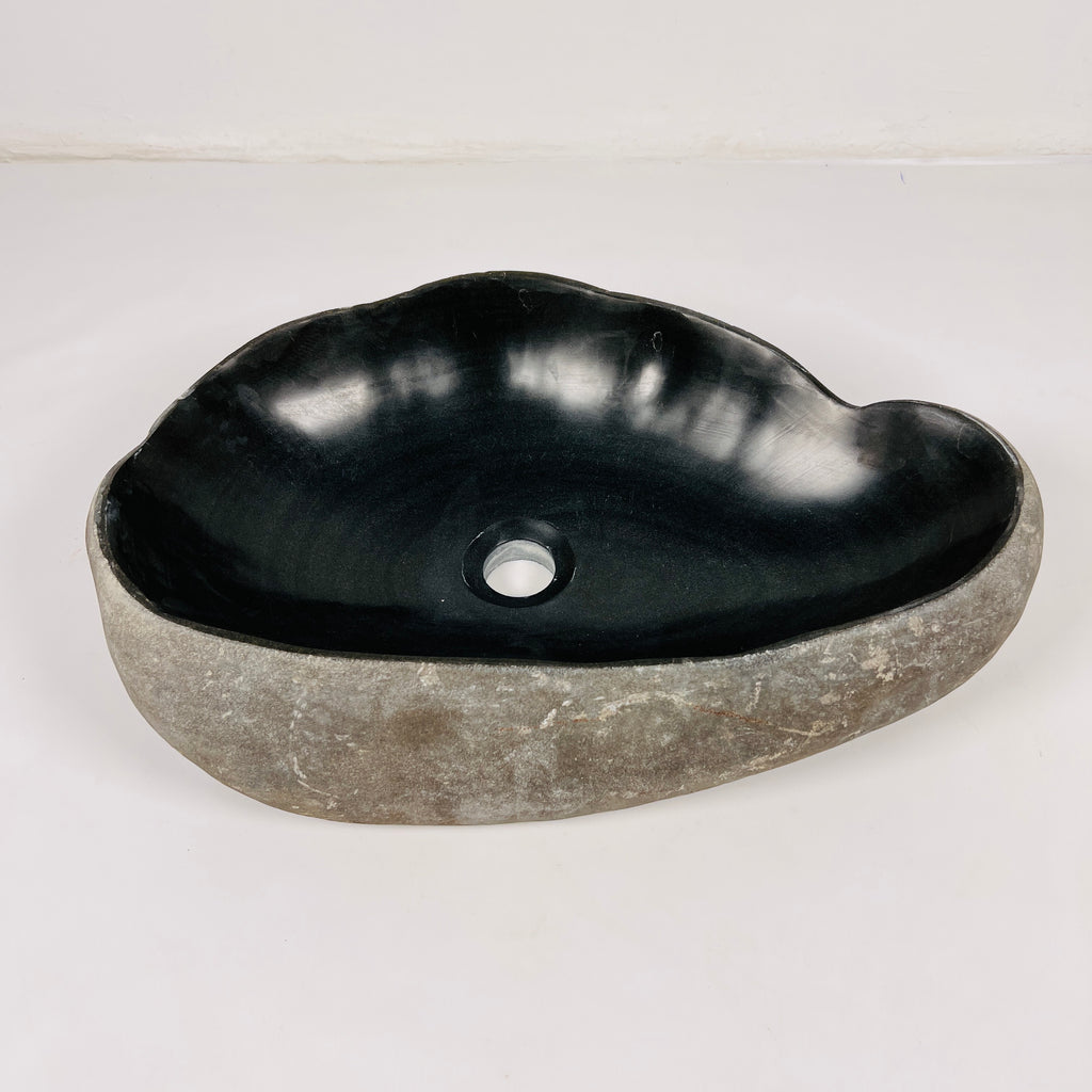 Jet Black Centre Riverstone Sink