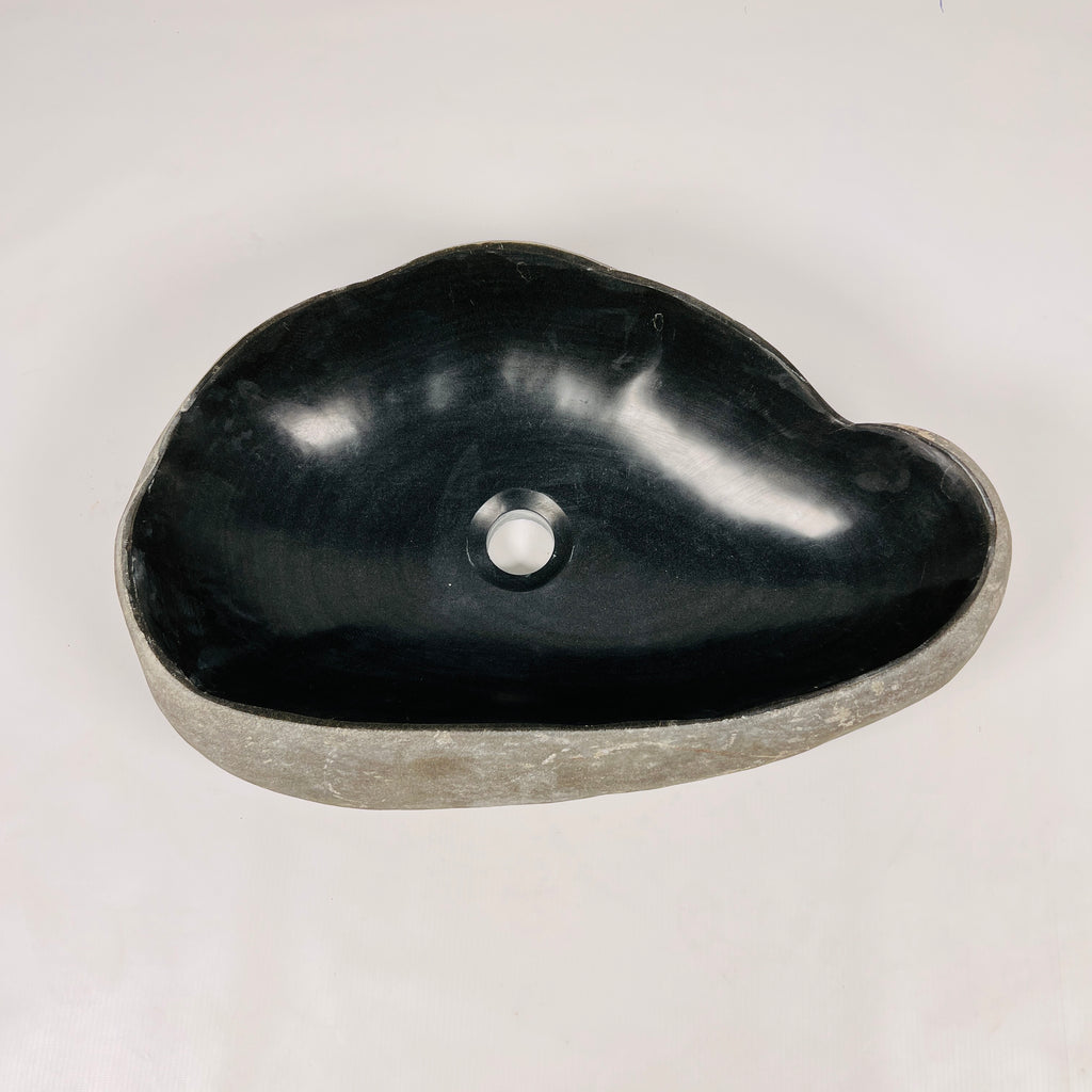 Jet Black Centre Riverstone Sink