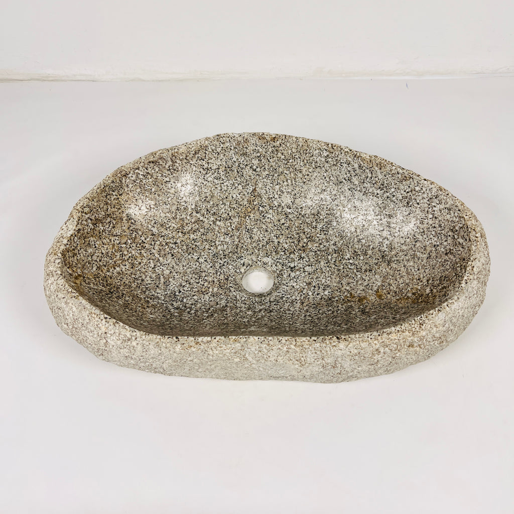 Brown Speckled Riverstone Sink