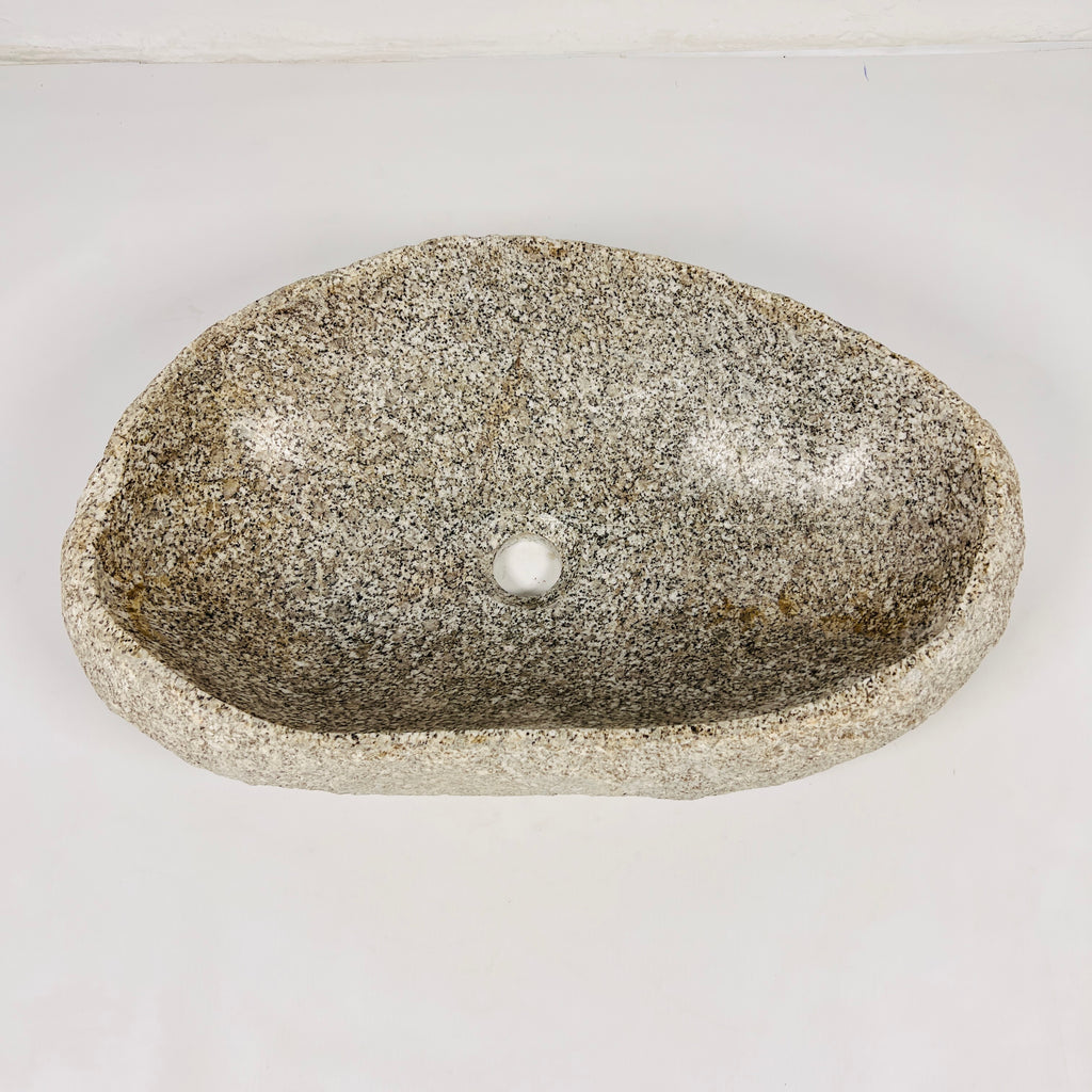 Brown Speckled Riverstone Sink