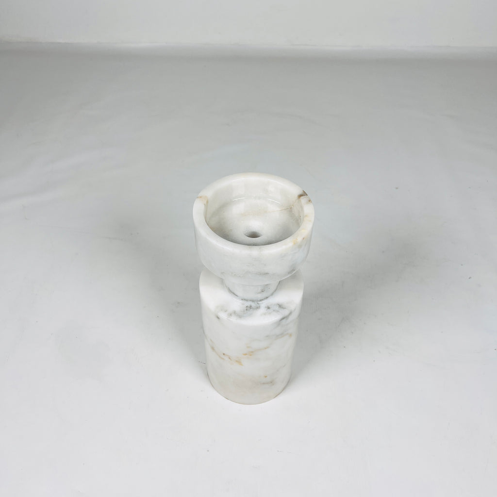 White Marble Candle Stand / Vase