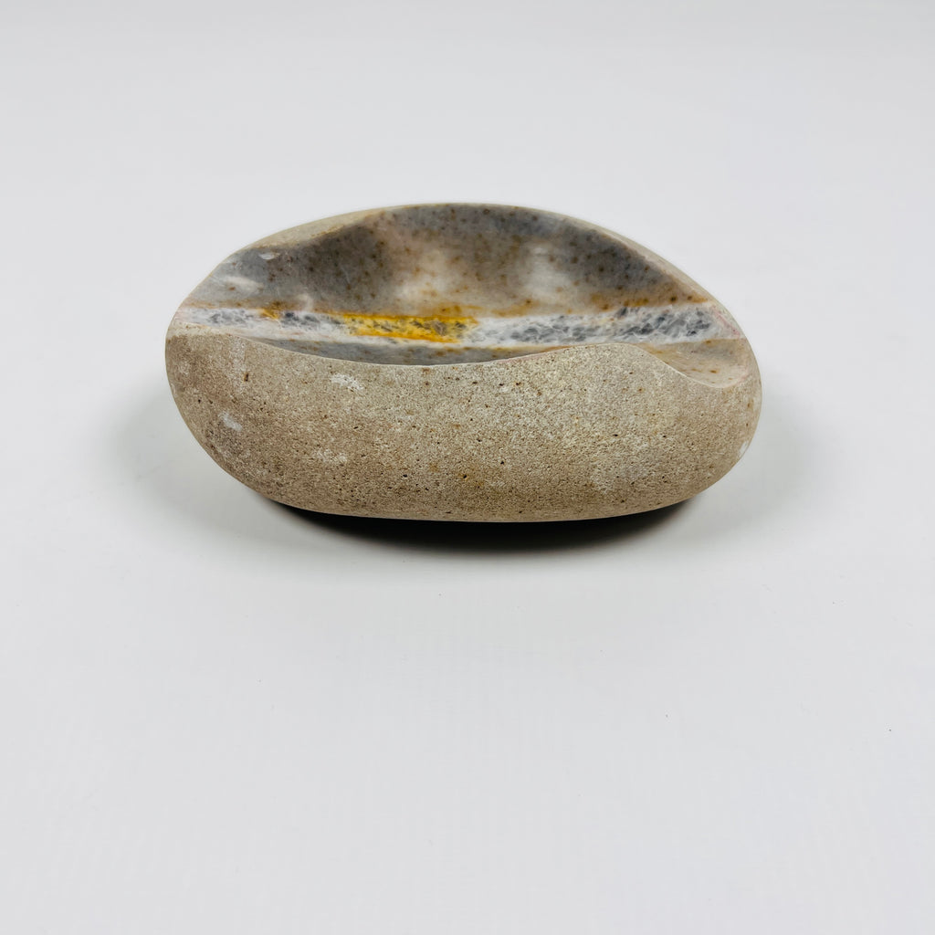 River Stone Amber Lined Ash Tray