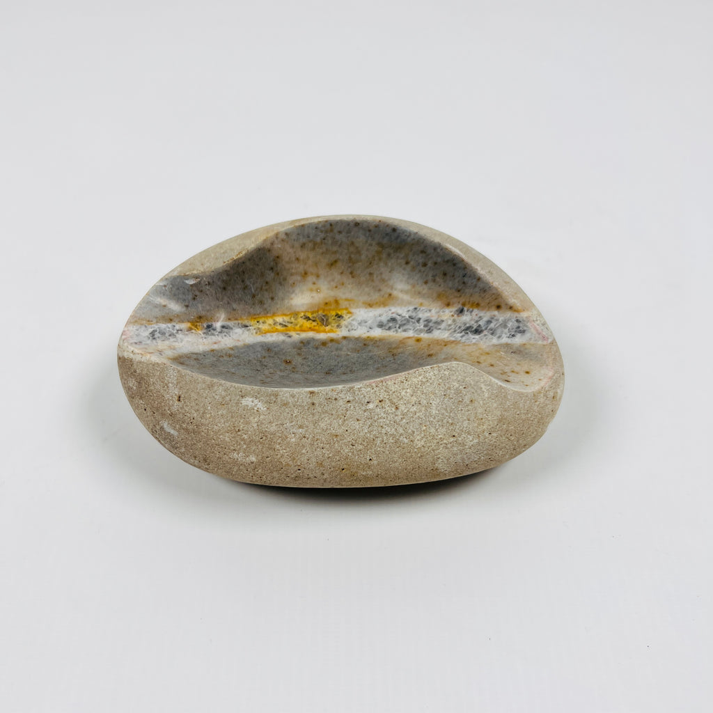 River Stone Amber Lined Ash Tray