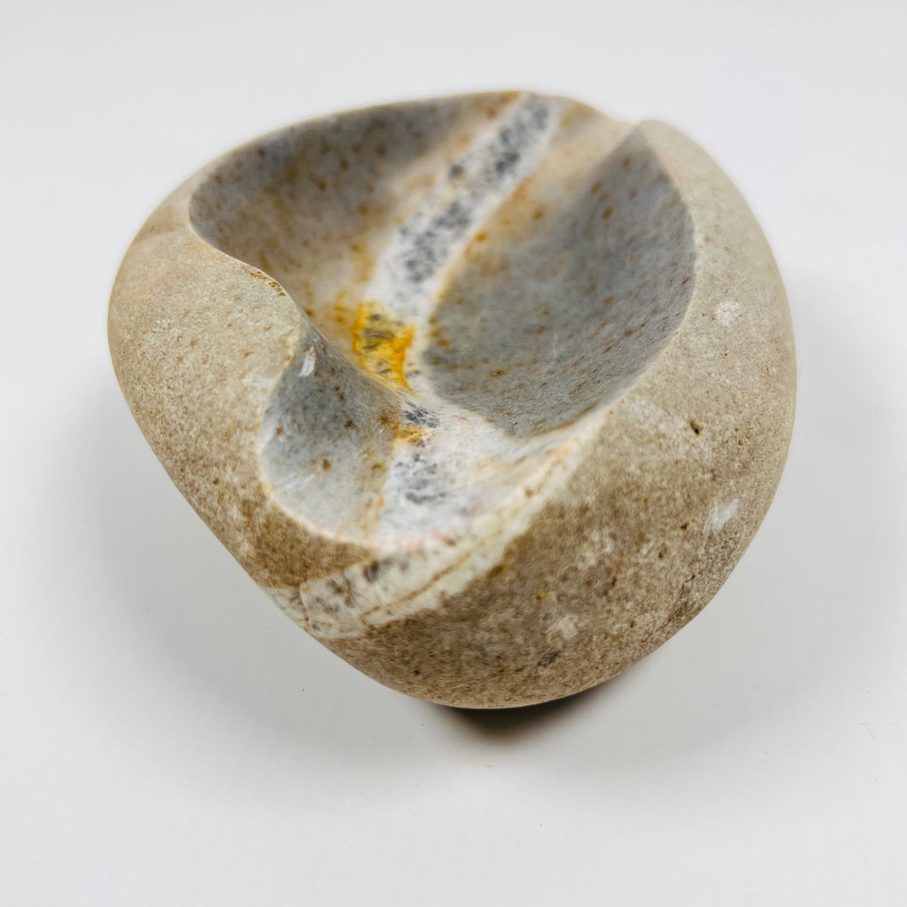 River Stone Amber Lined Ash Tray