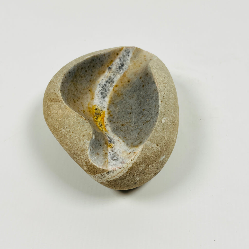 River Stone Amber Lined Ash Tray