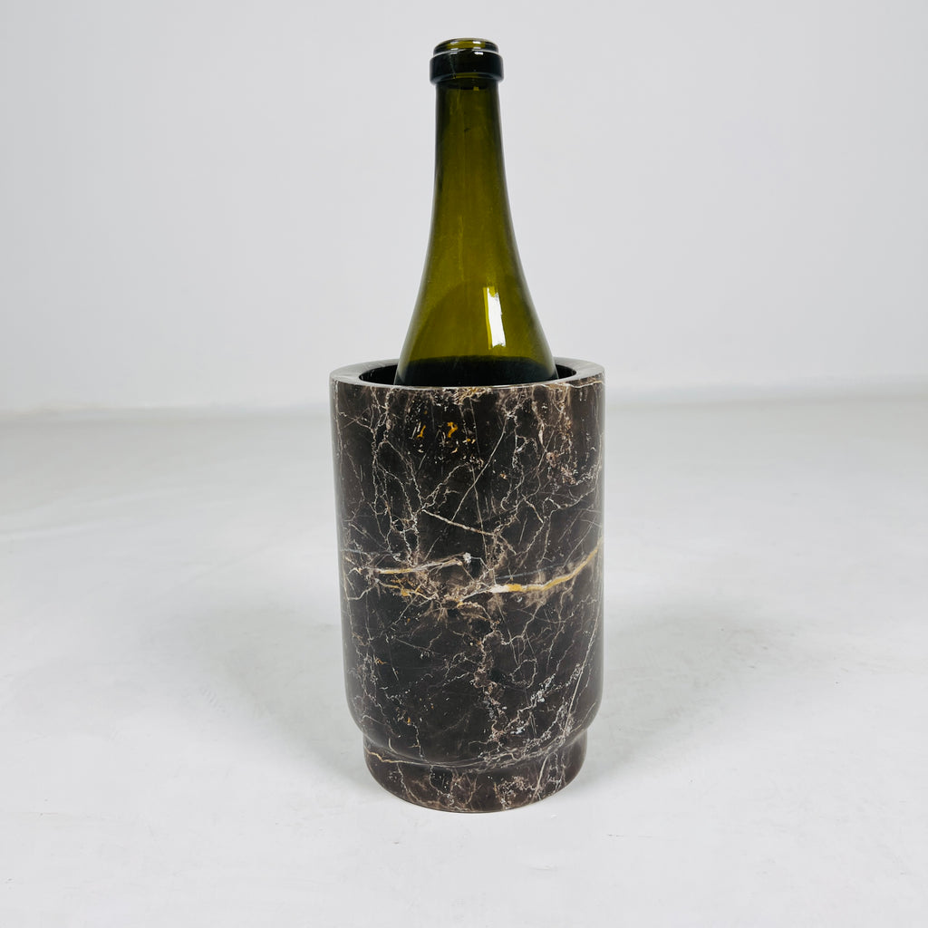 Black Veined Marble Bottle Holder