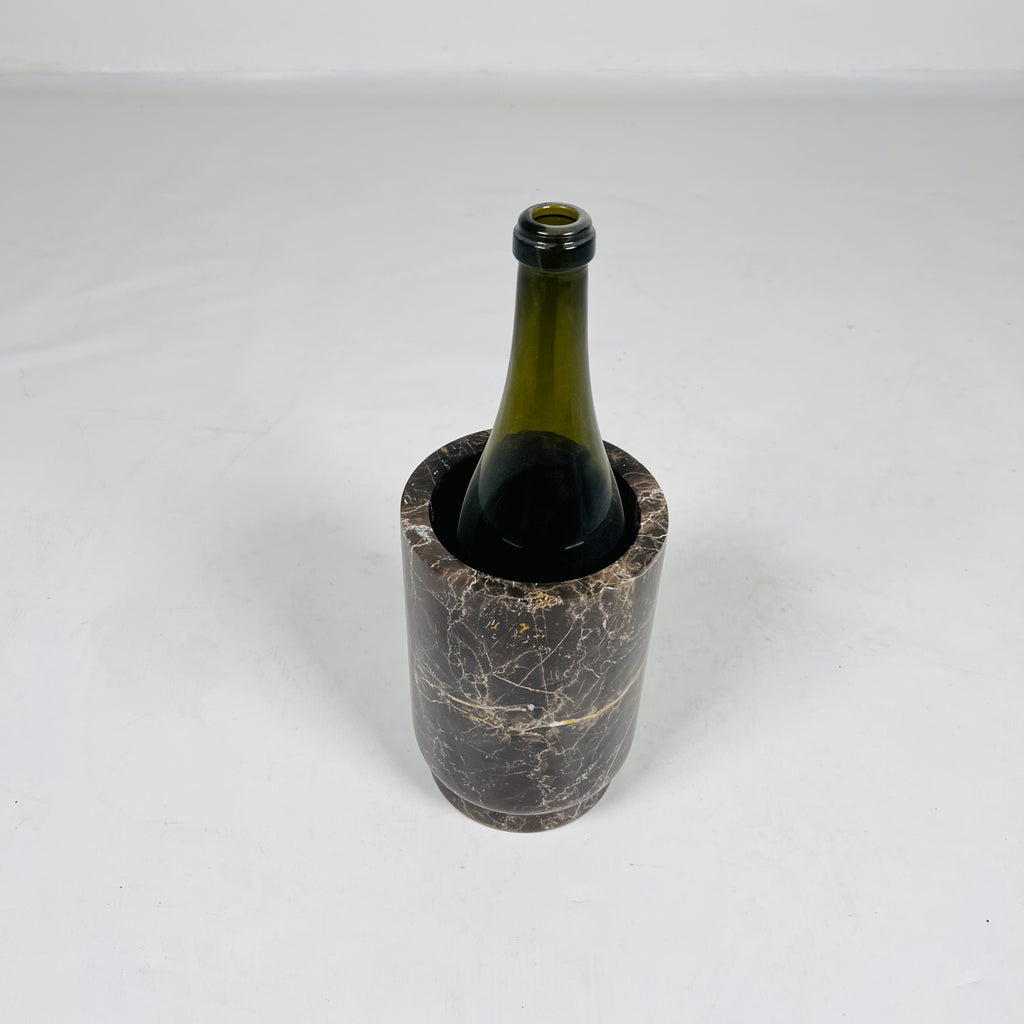 Black Veined Marble Bottle Holder