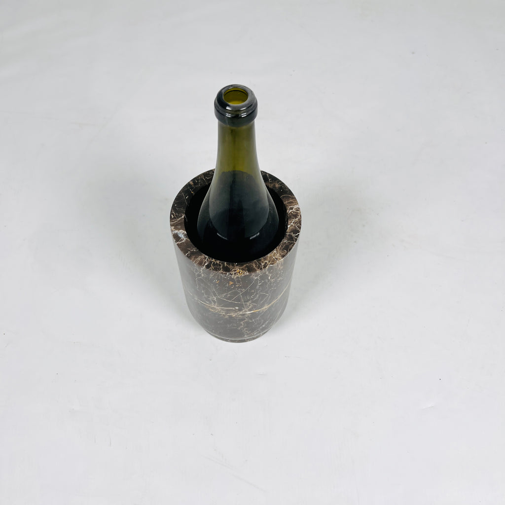 Black Veined Marble Bottle Holder