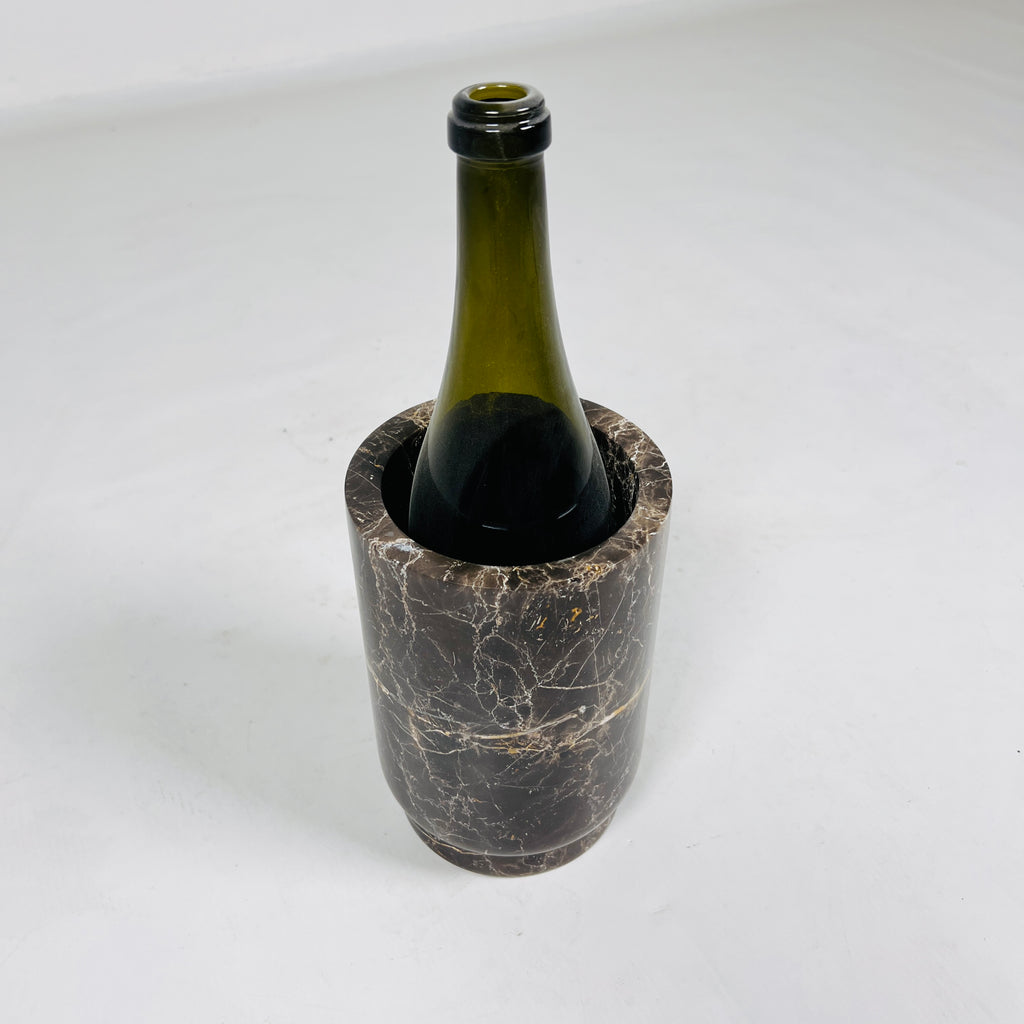 Black Veined Marble Bottle Holder