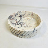 Twist Marble Basin - Red & White
