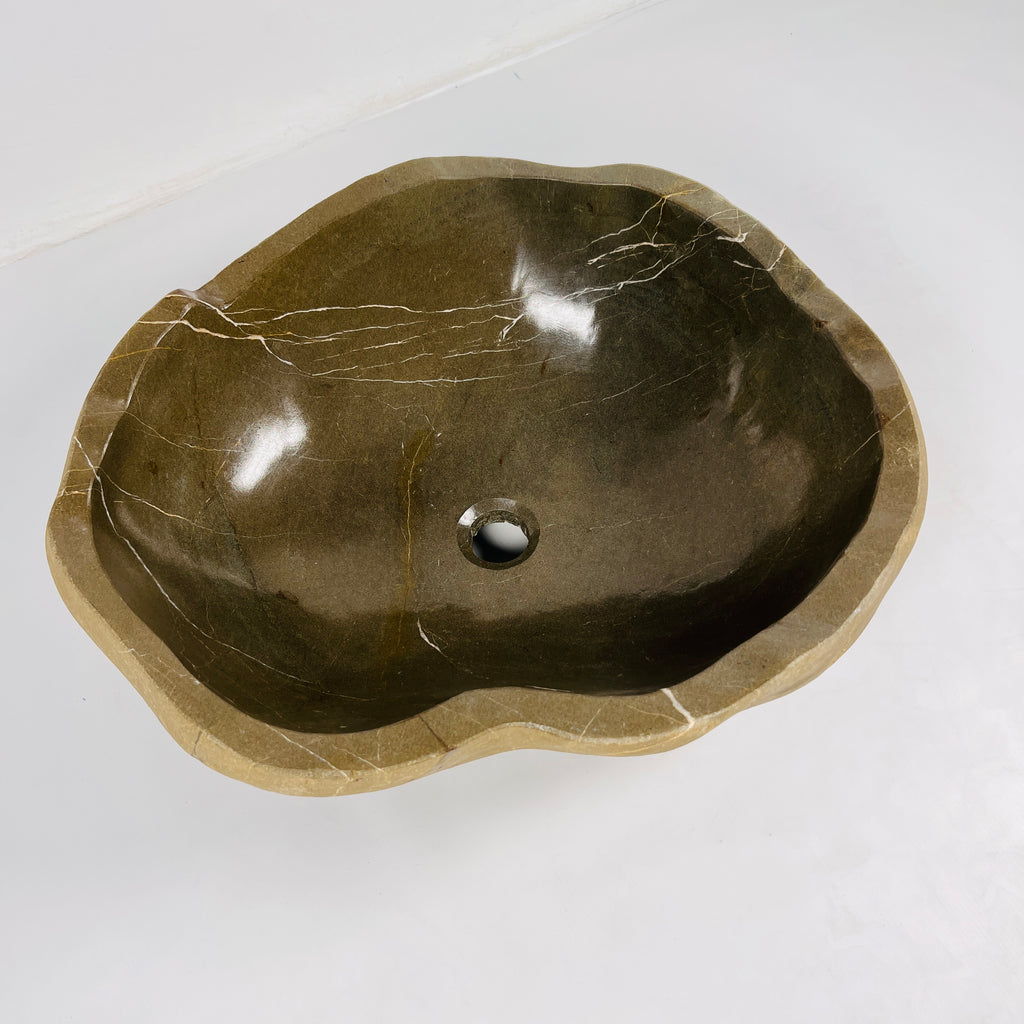 Chocolate Glazed Riverstone Sink