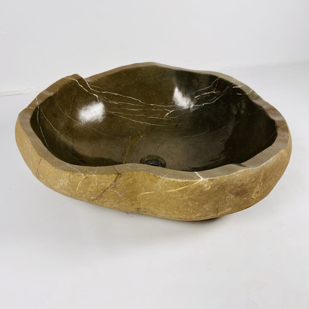 Chocolate Glazed Riverstone Sink