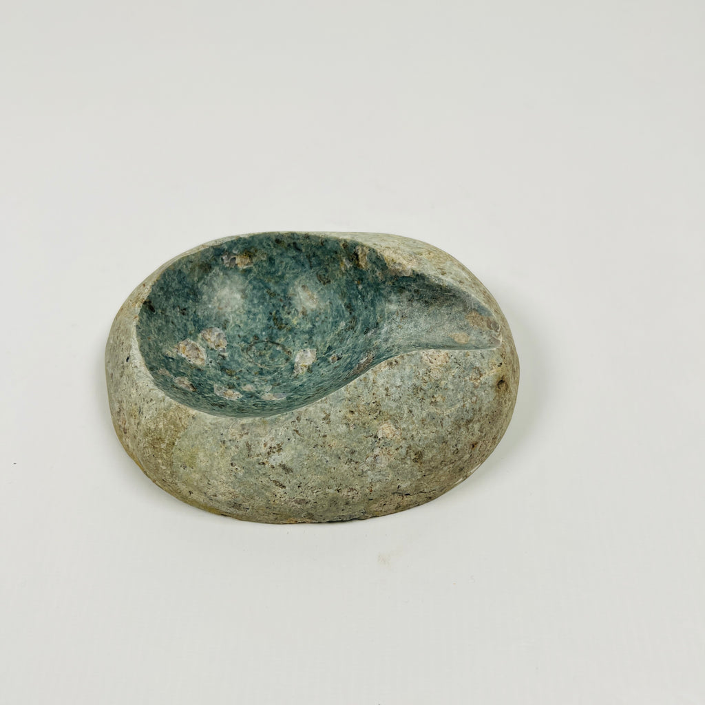 River Stone Emerald Green Tainted Ash Tray