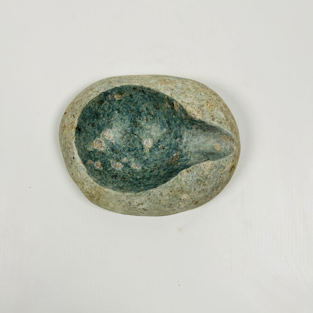 River Stone Emerald Green Tainted Ash Tray