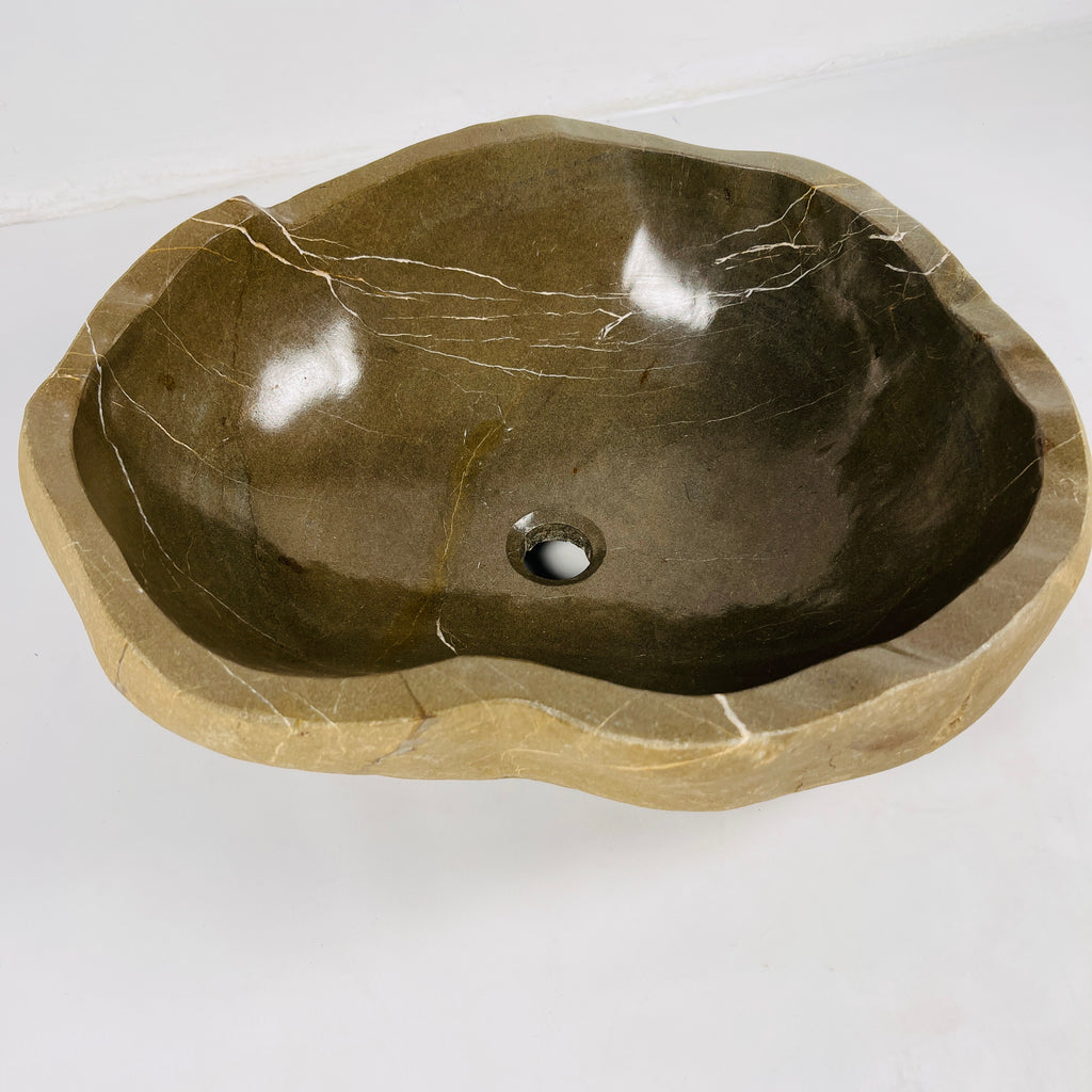 Chocolate Glazed Riverstone Sink