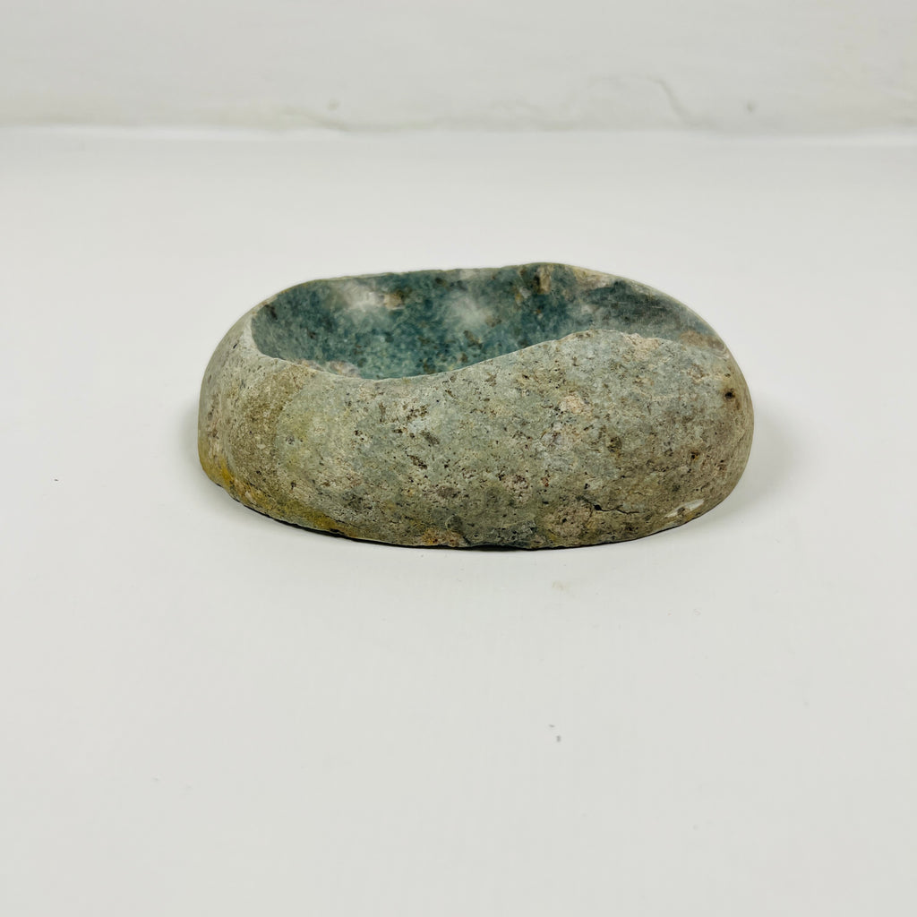 River Stone Emerald Green Tainted Ash Tray