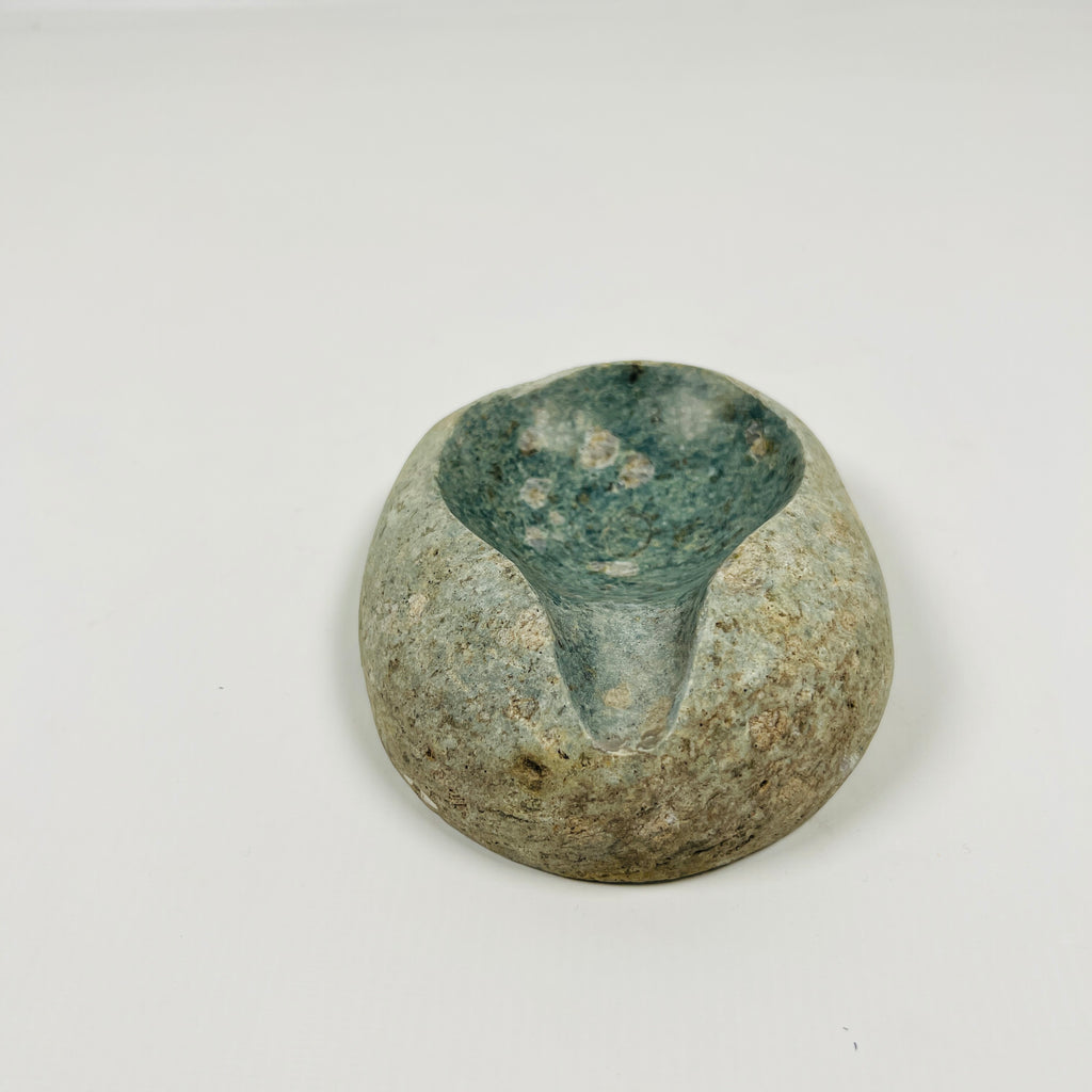 River Stone Emerald Green Tainted Ash Tray