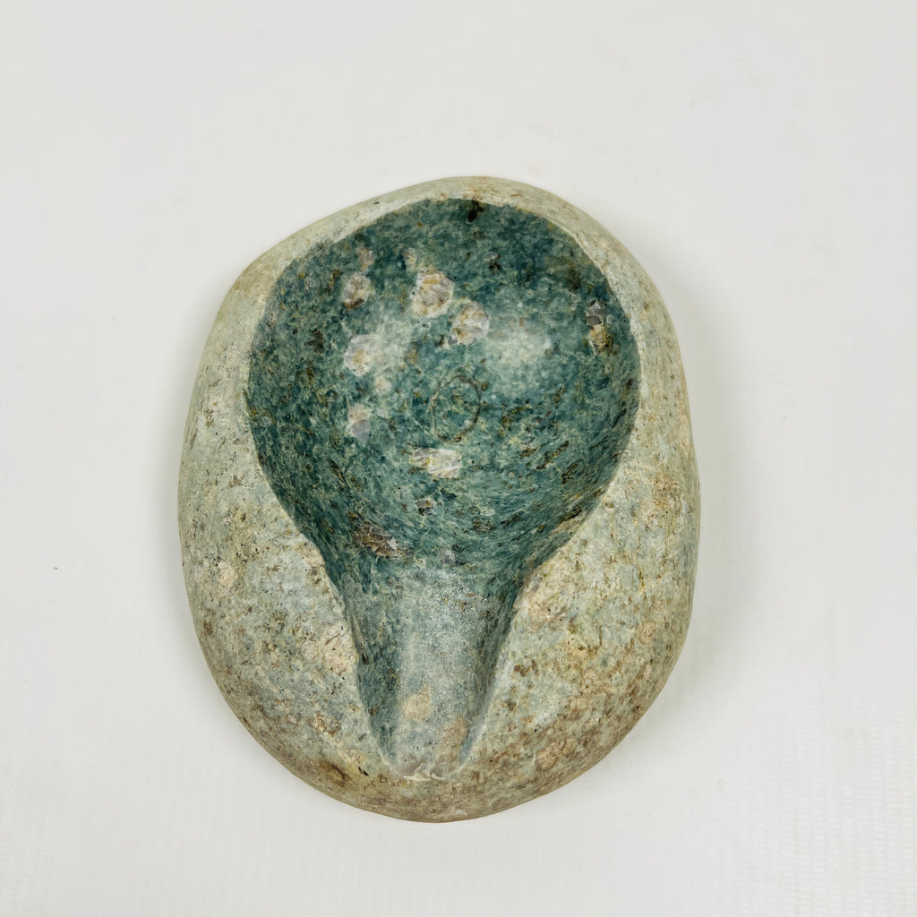 River Stone Emerald Green Tainted Ash Tray