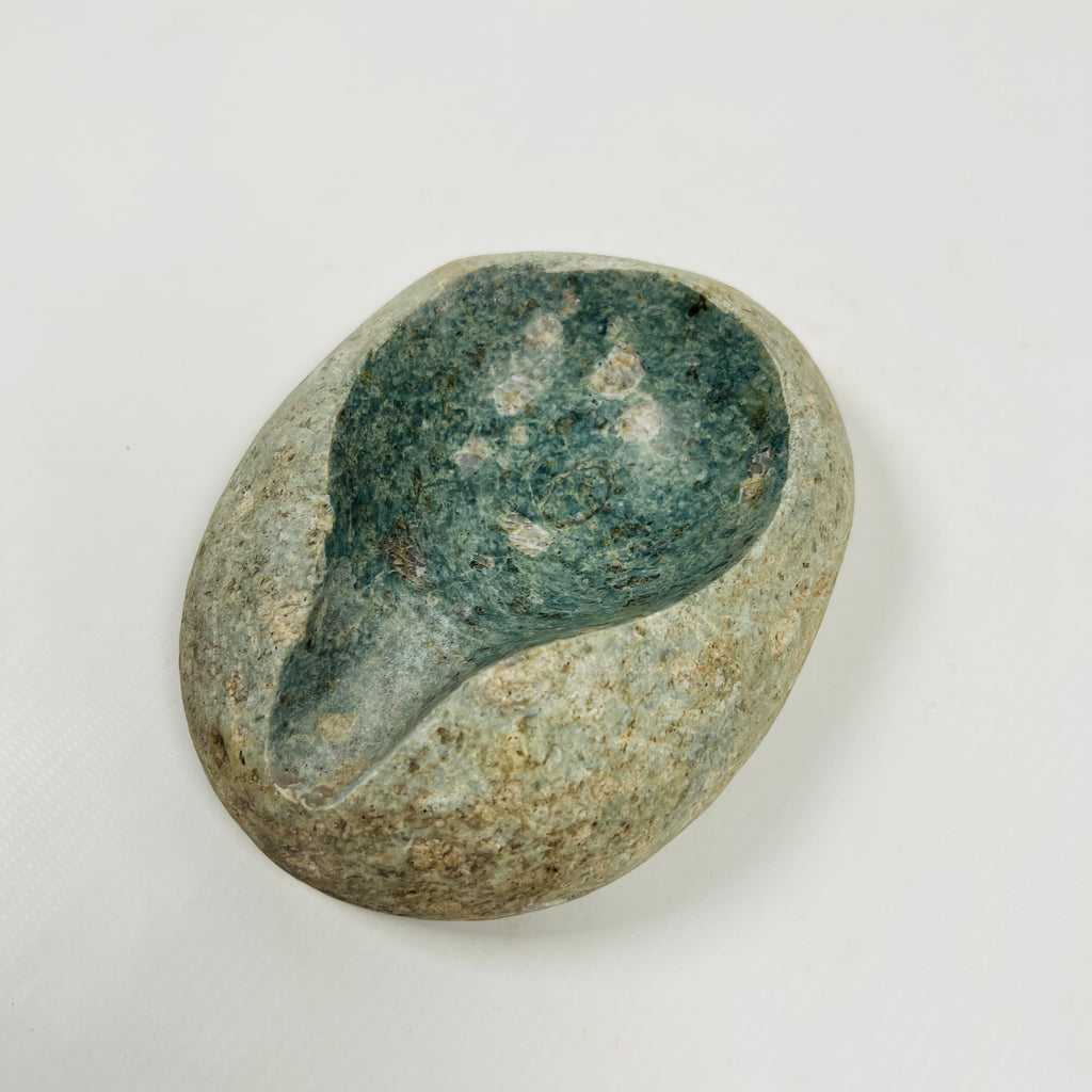 River Stone Emerald Green Tainted Ash Tray