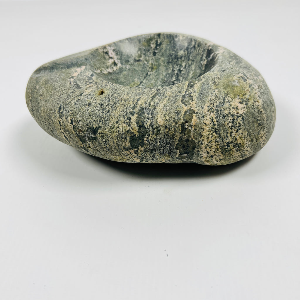 River Stone Streaked Moss Ash Tray