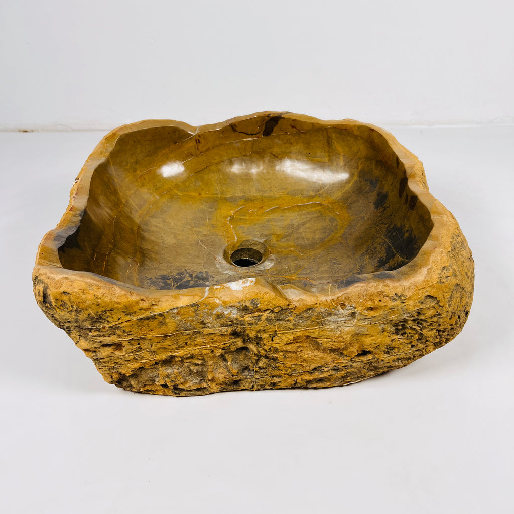 Ochre Irregular Riverstone Sink