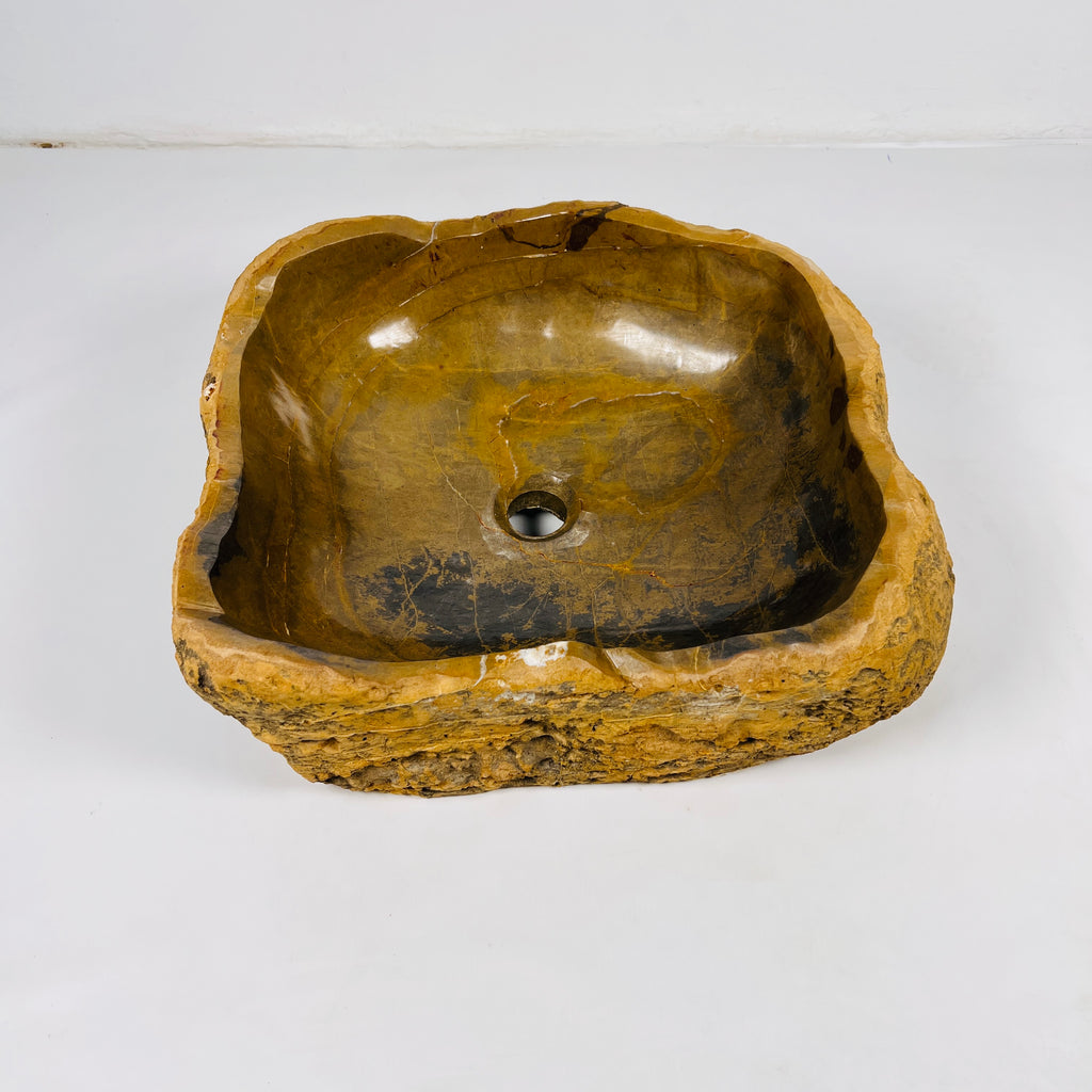 Ochre Irregular Riverstone Sink