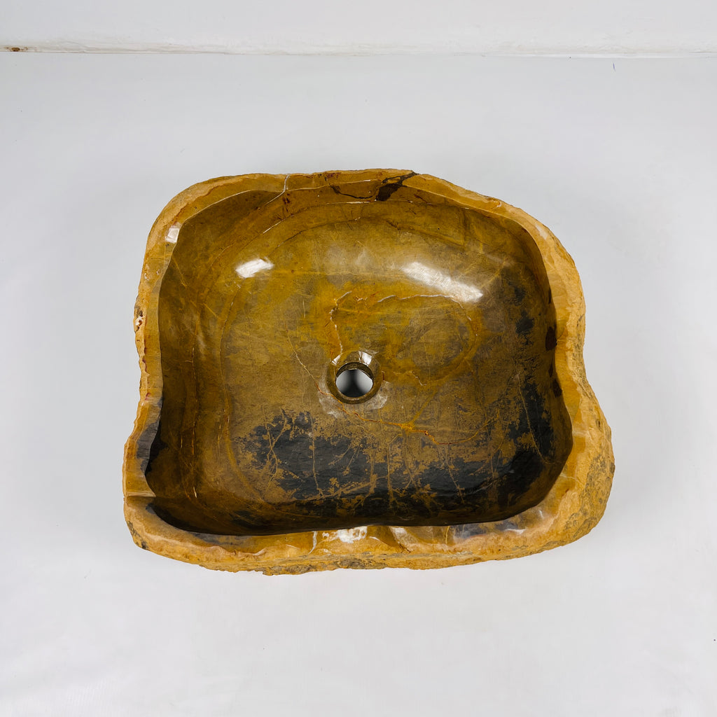 Ochre Irregular Riverstone Sink