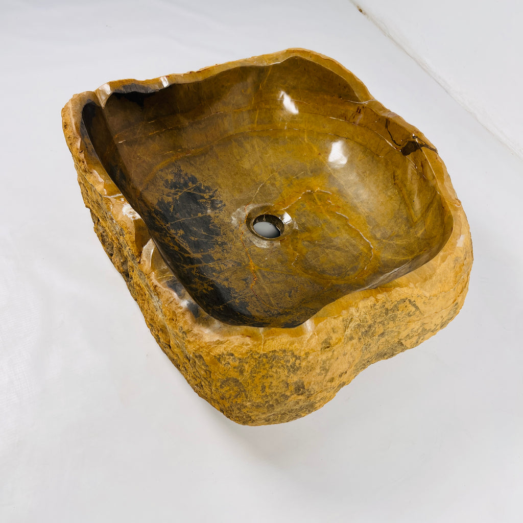 Ochre Irregular Riverstone Sink