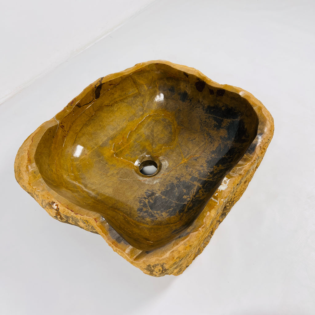 Ochre Irregular Riverstone Sink