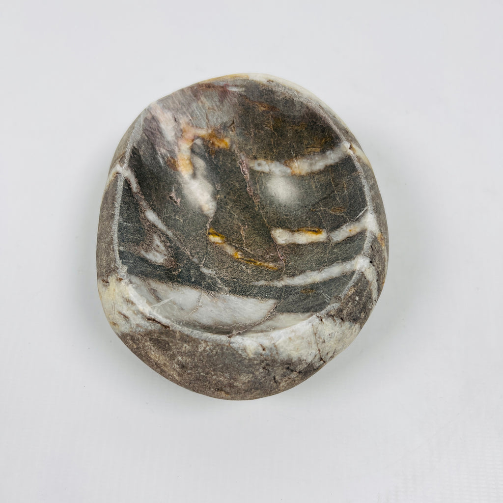 River Stone Grey White Striped Ash Tray