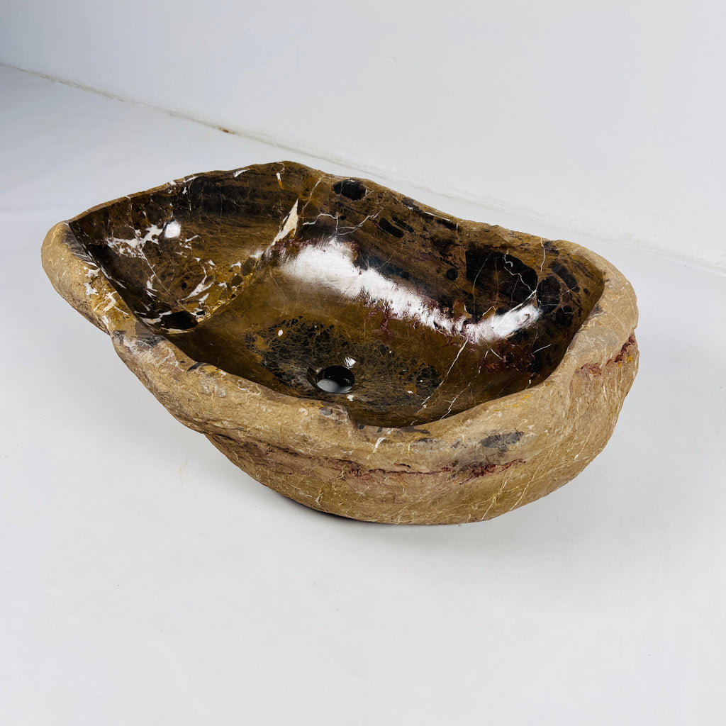 Brown  Riverstone Sink