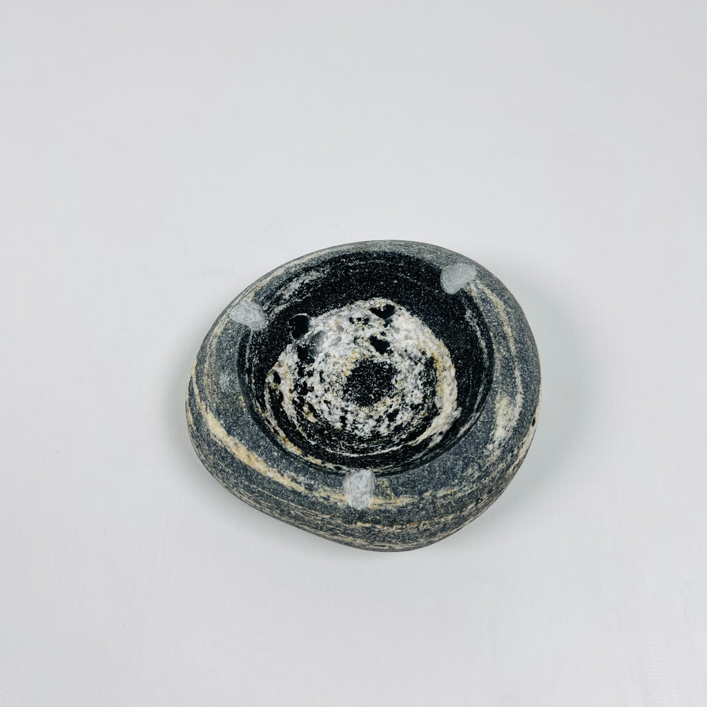 River Stone Zebra Swirls Ash Tray